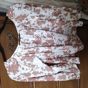 Cow print blouse NWT